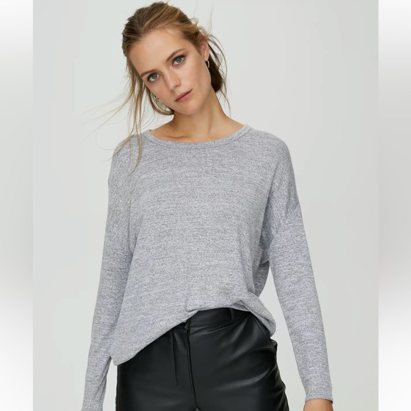 Aritzia Wilfred Free Arizona Salt & Pepper Shirt Size Small - Picture 1 of 6